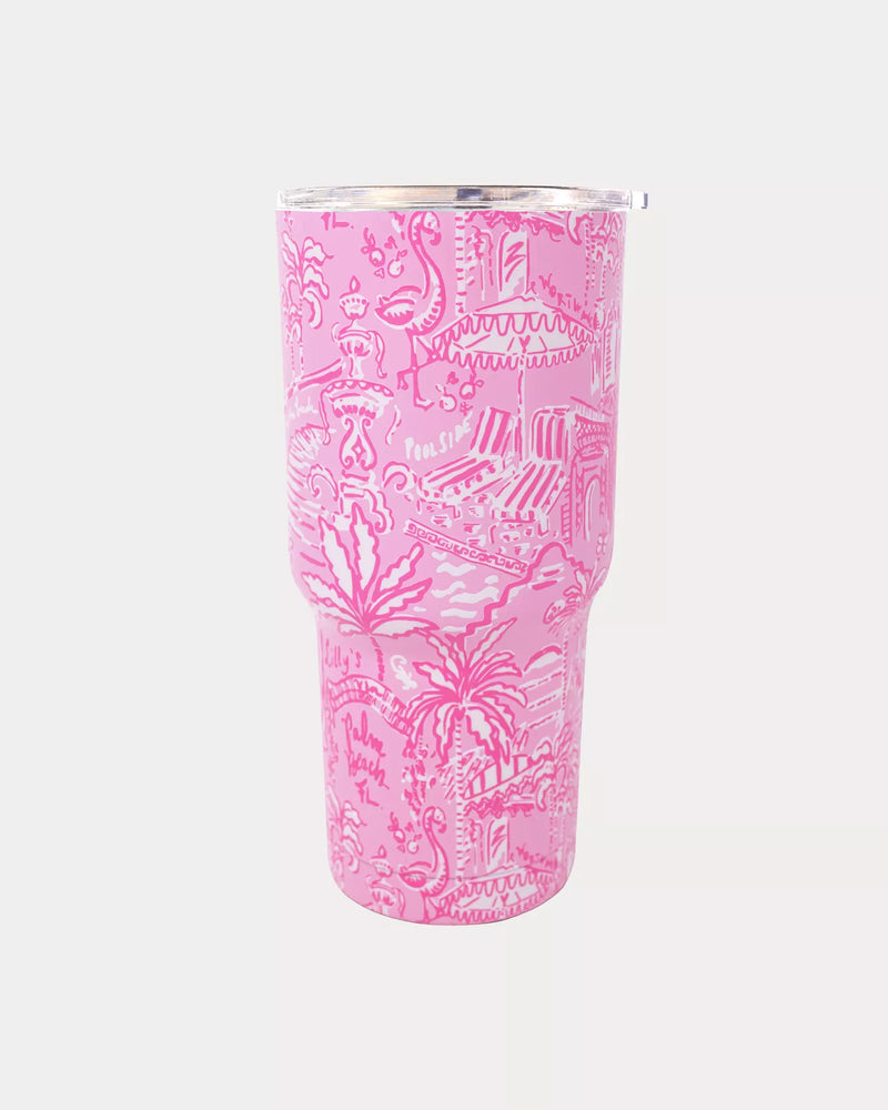 The "Penny's Playground" Large Stainless Steel Insulated Tumbler by Lilly Pulitzer