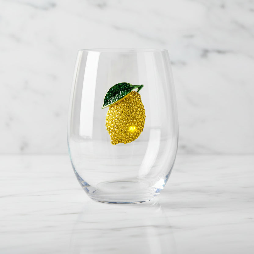 The "Lemon" Stemless Wineglass
