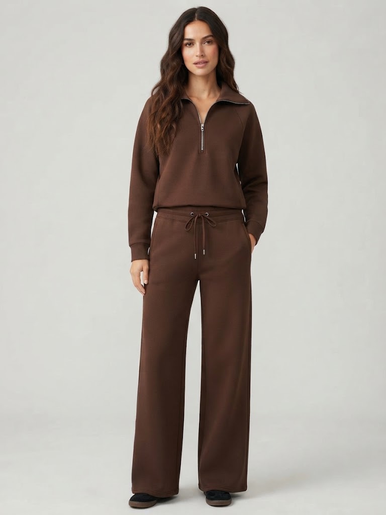 The "Umber Root" SPANX AirEssentials® Wide Leg Pant by SPANX