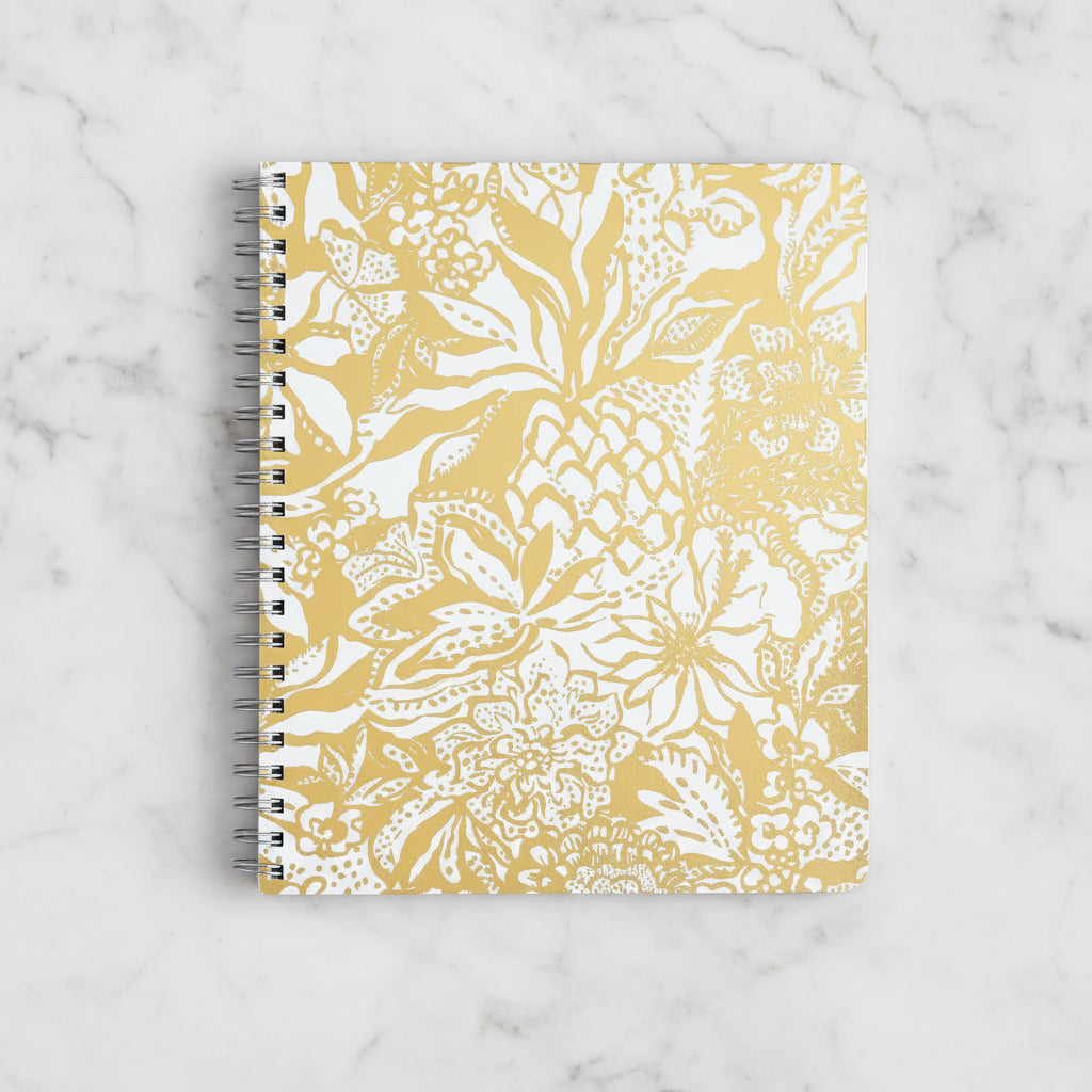 The "Safari Sangria Gold" Large Notebook by Lilly Pulitzer