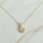The "Crystal Bubble" Initial Necklace