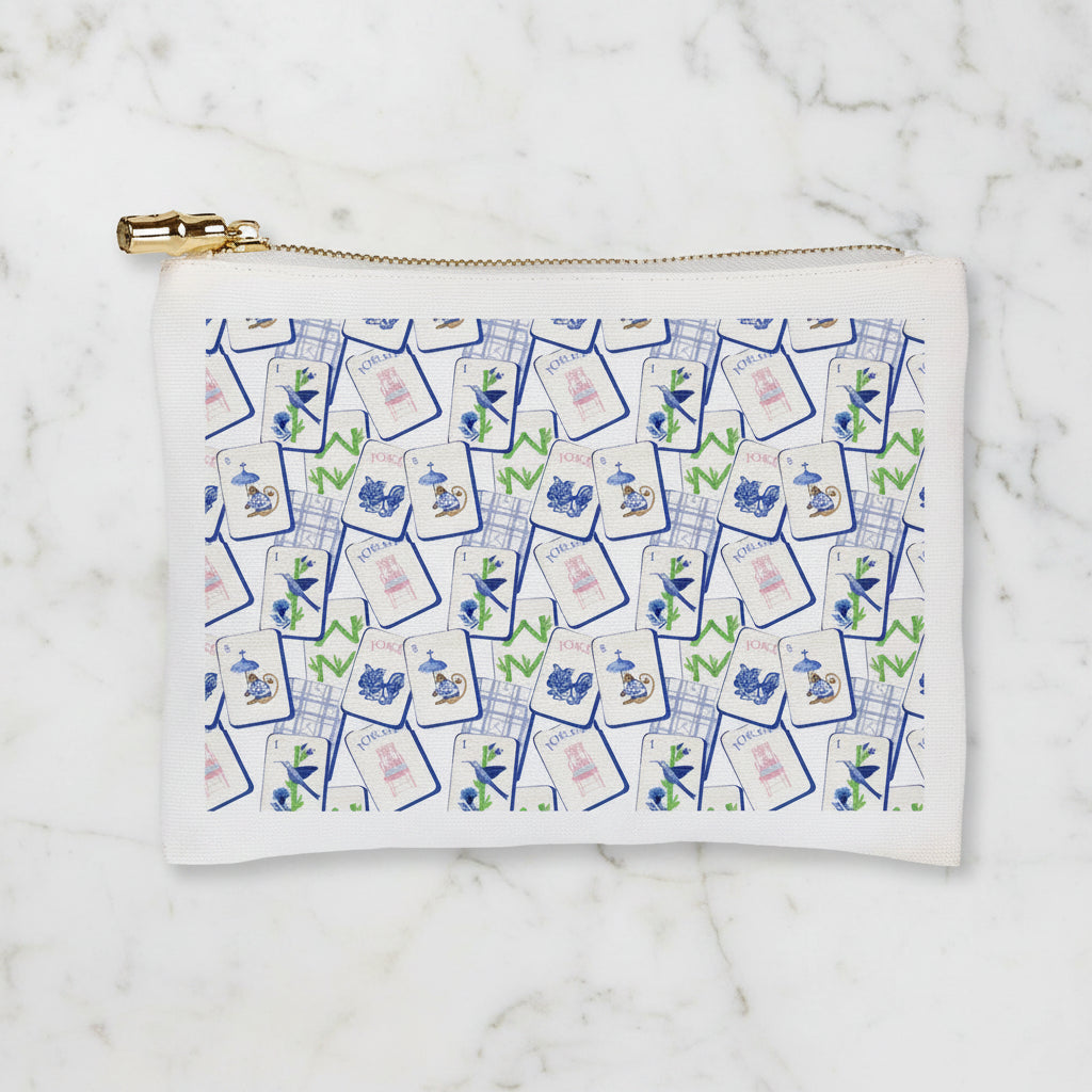 The "Mahjong" Flat Zip Pouch
