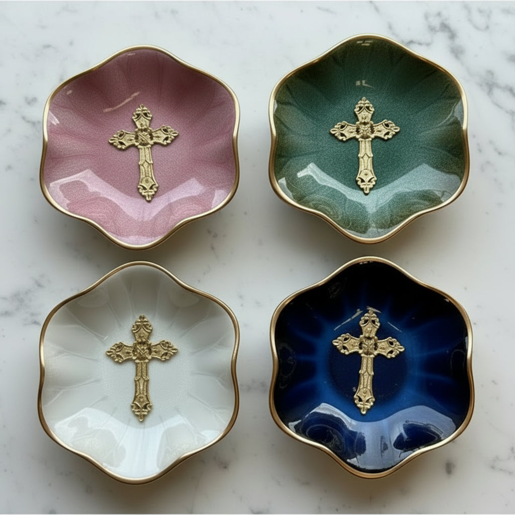 The "Ceramic" Cross Trinket Tray