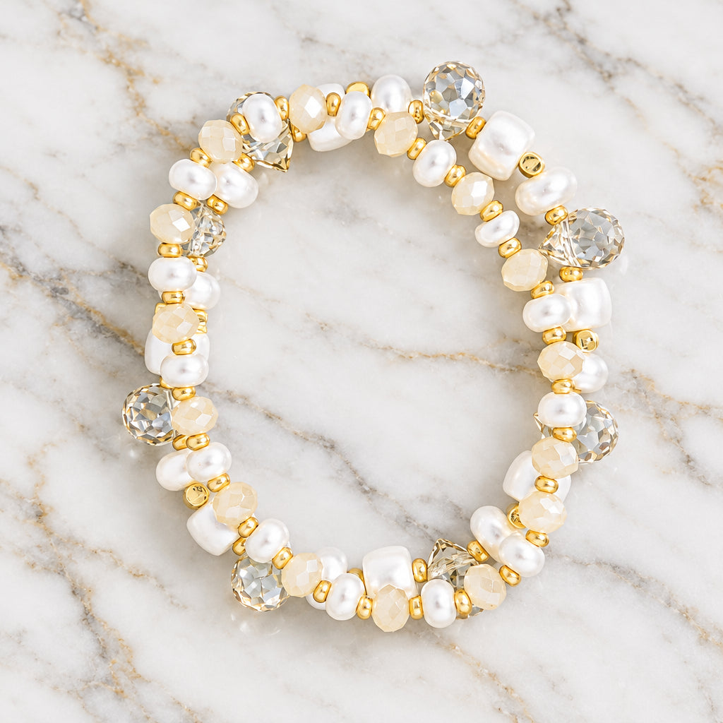 The "Pearl & Crystal Duo" Bracelet