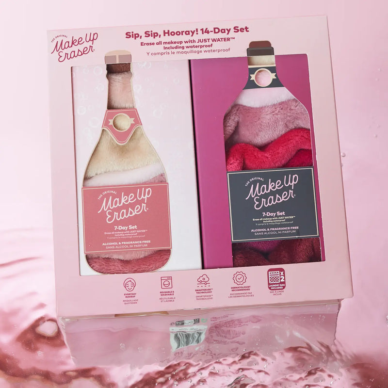 The "Sip Sip Horray!" 14 Day Gift Set Makeup Eraser