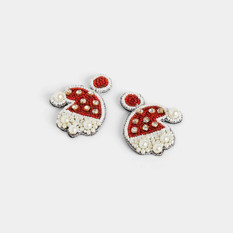 The "Sequin Santa Hat" Earrings