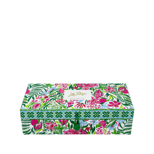 The “Glowing Gardens” Votive Candle Set by Lilly Pulitzer