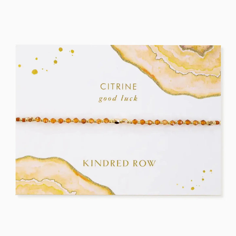 The "Citrine - Good Luck Gemstone" Stacking Bracelet