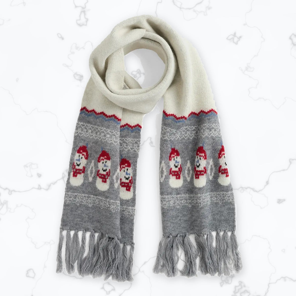 The "Snowman" Fair Isle Scarf