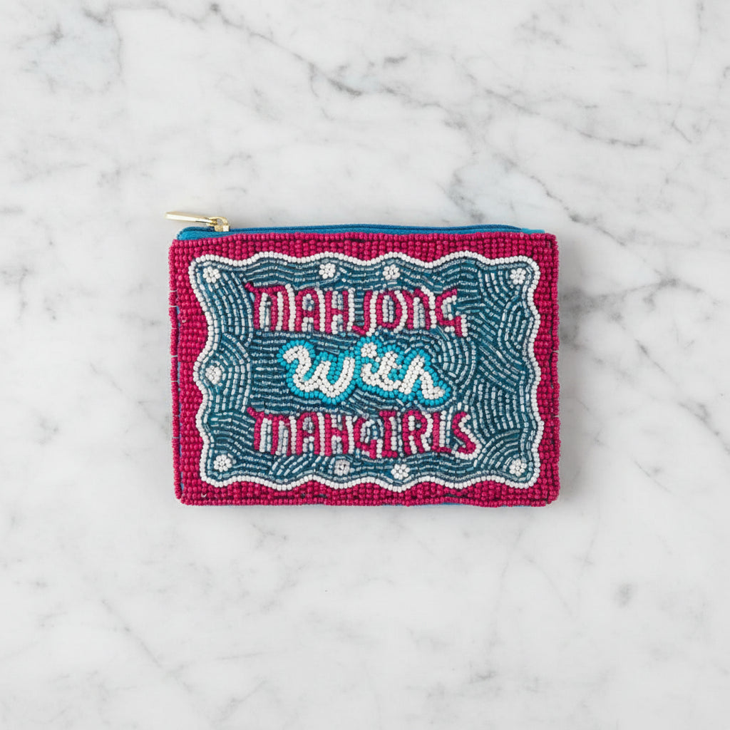 The "Mahjong with Mahgirls" Beaded Pouch