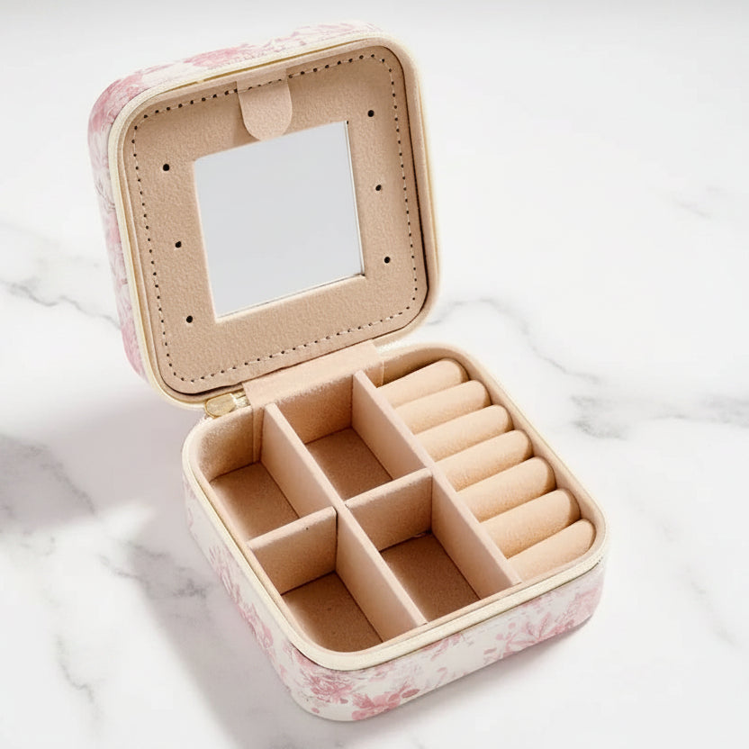 The "Floral" Travel Jewelry Case