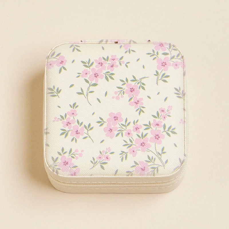 The "Pink Floral" Travel Jewelry Case