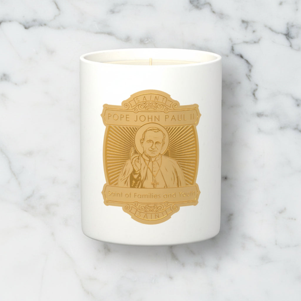 The "Saint Pope John Paul - Patron Saint of Families and Youth" Candle