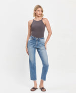 The "Lauren" High Rise Tapered Straight Jeans by Vervet Flying Monkey