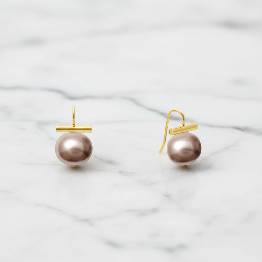 The "Petite +Sweet Pebble Pearls Baby" Earrings by CC & Co Catherine Canino