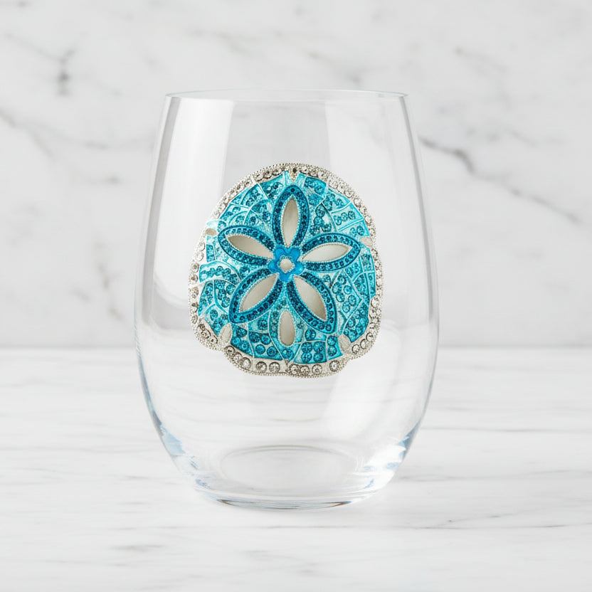 The "Sand Dollar" Stemless Wineglass