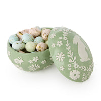The "Whimsy Bunny" Ceramic Egg
