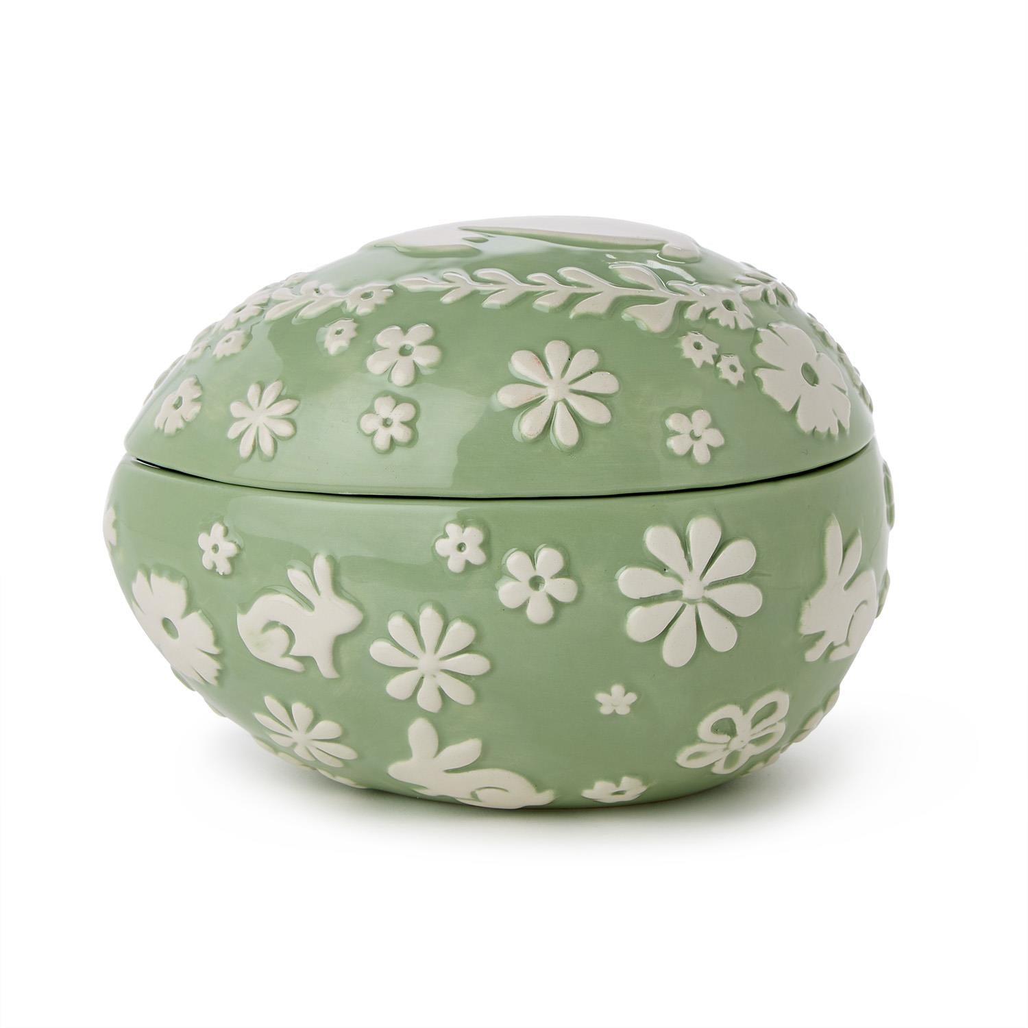 The "Whimsy Bunny" Ceramic Egg