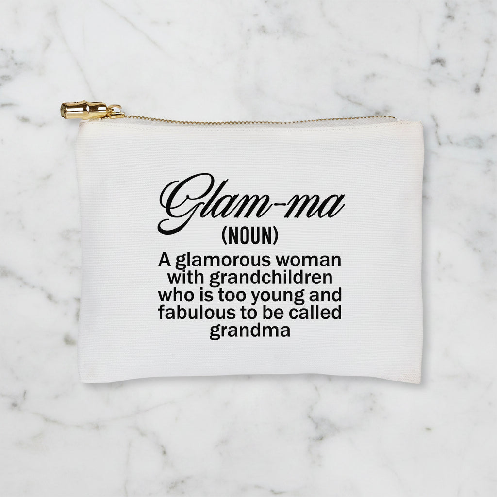 The "Glamma" Flat Zip Pouch