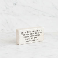The "Half Block" Scripture Stone Art