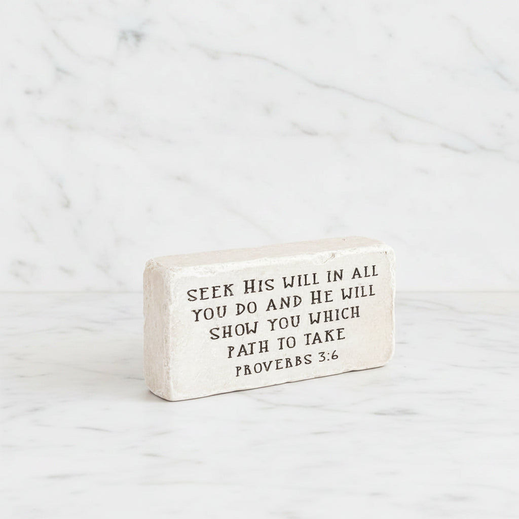 The "Half Block" Scripture Stone Art