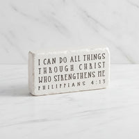 The "Half Block" Scripture Stone Art