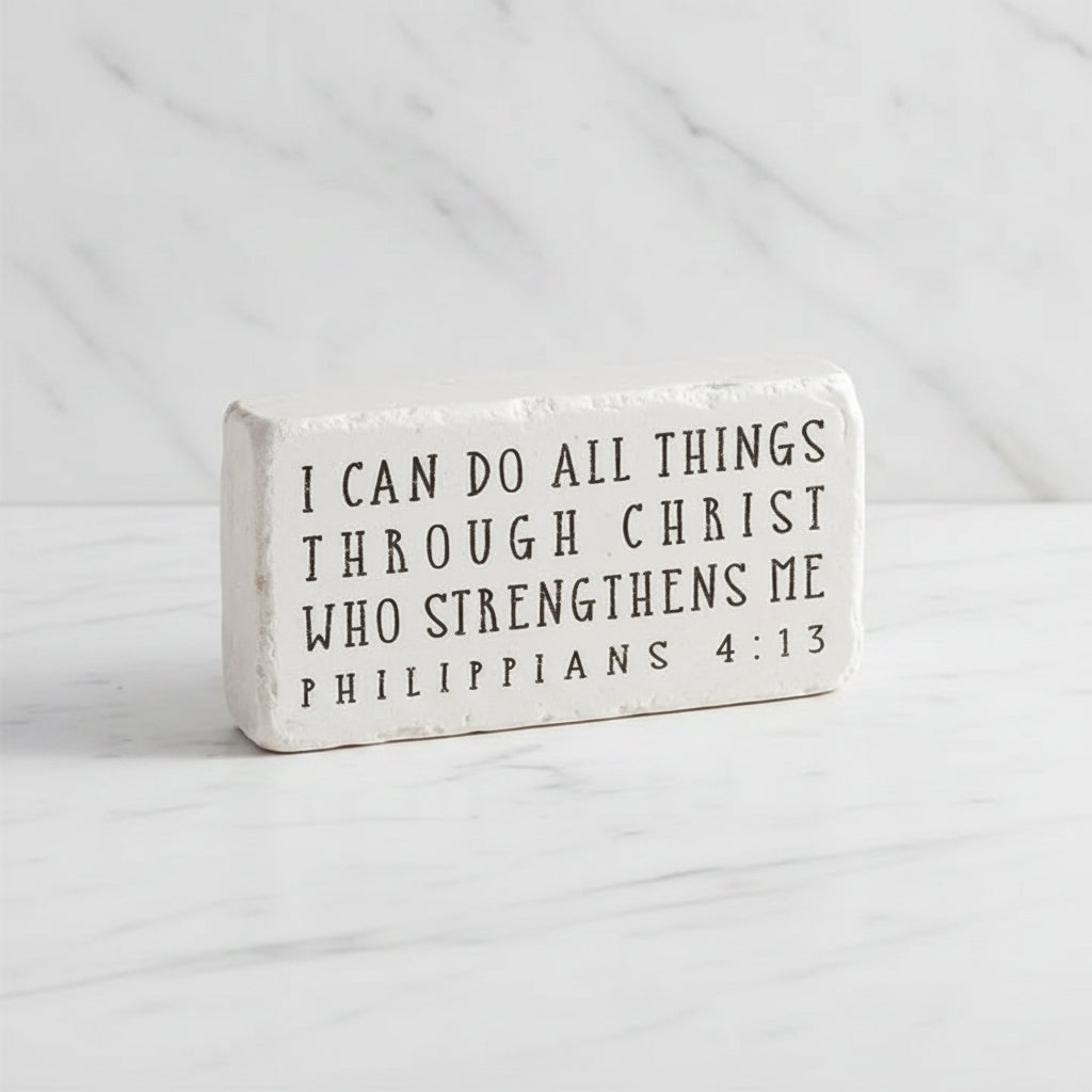 The "Half Block" Scripture Stone Art