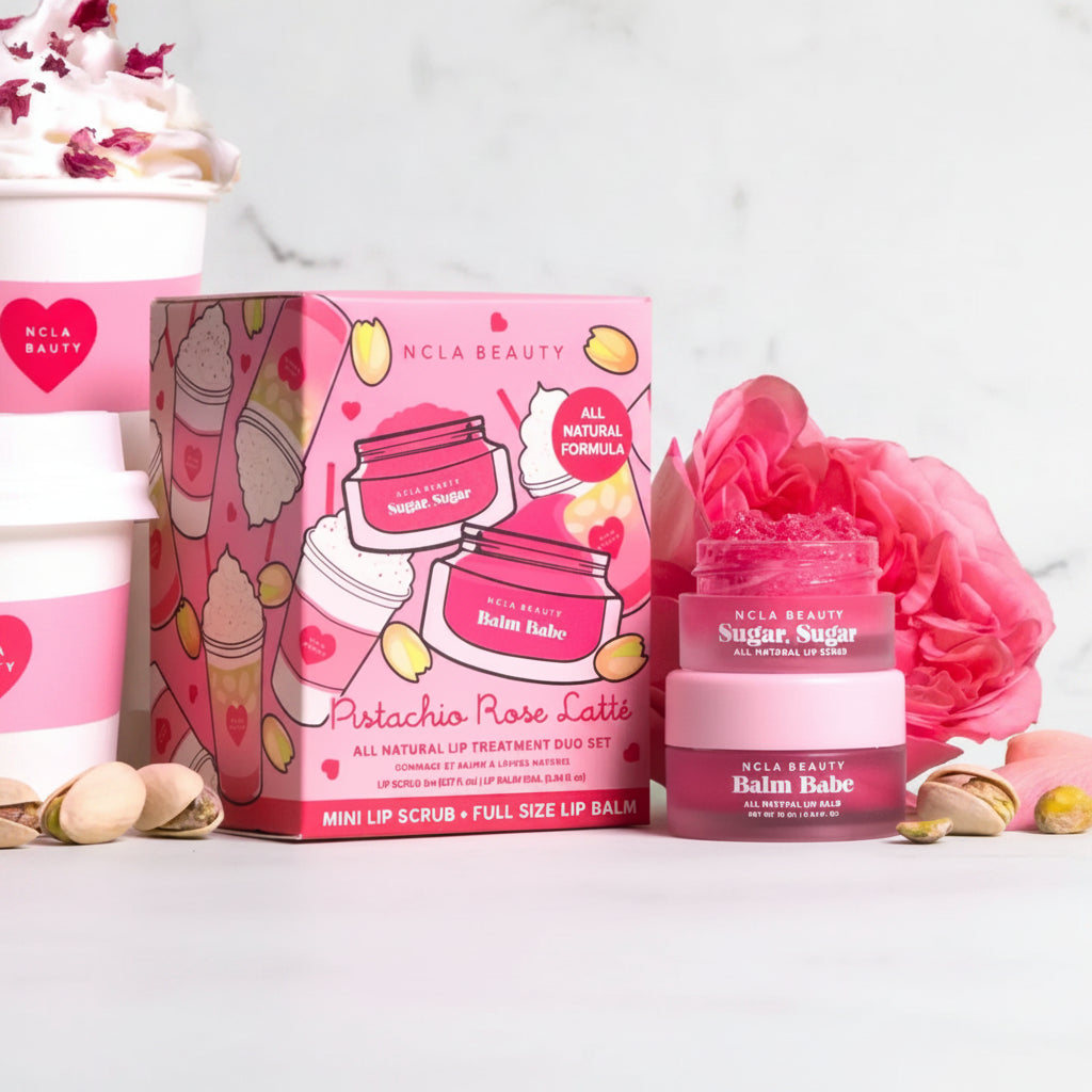 The "Pistachio Rose Latte" Lip Care Set by NCLA Beauty
