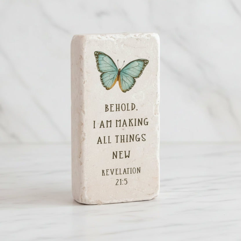 The "Half Block" Scripture Stone Art