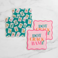 The "It's Mahj Time" Acrylic Coaster Set