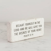 The "Half Block" Scripture Stone Art