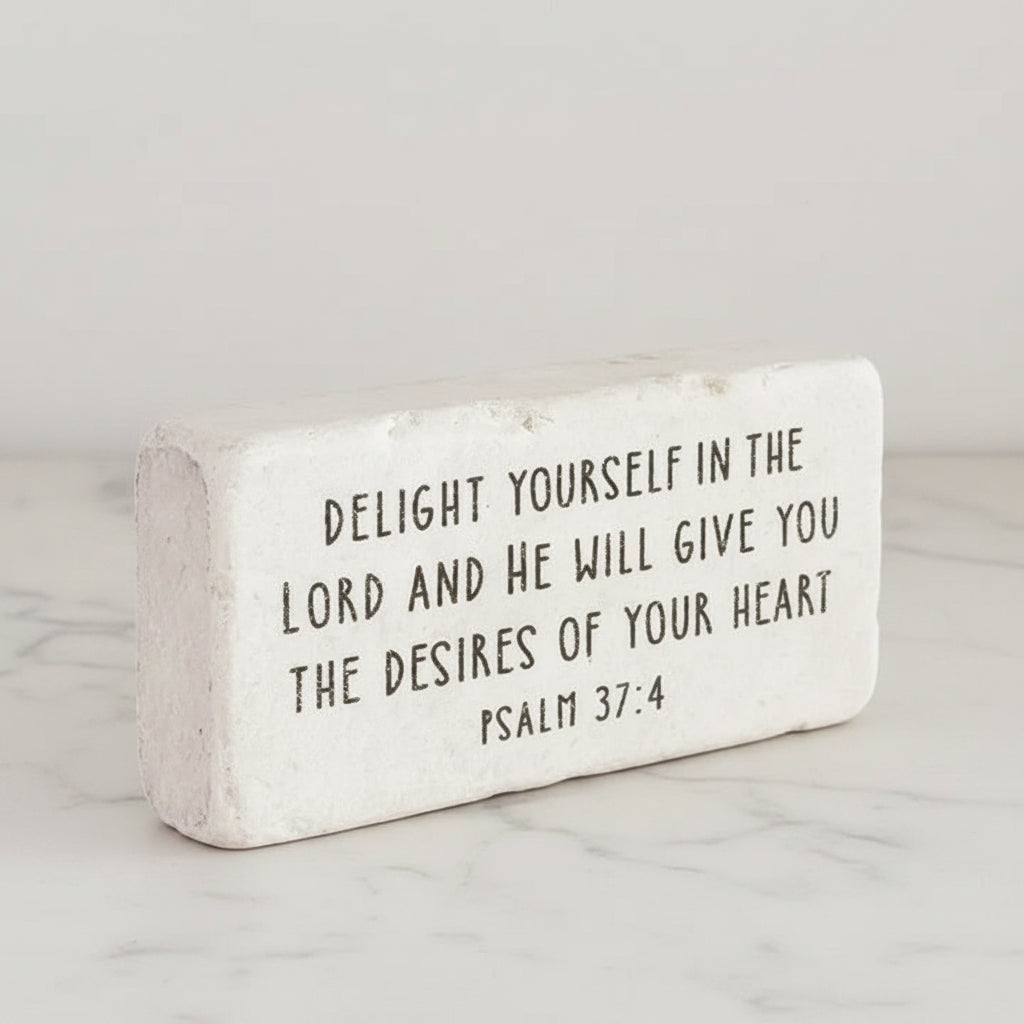 The "Half Block" Scripture Stone Art