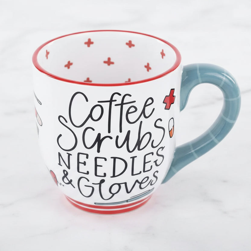 The "Coffee, Scrubs, Needles, Gloves" Mug