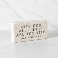 The "Half Block" Scripture Stone Art