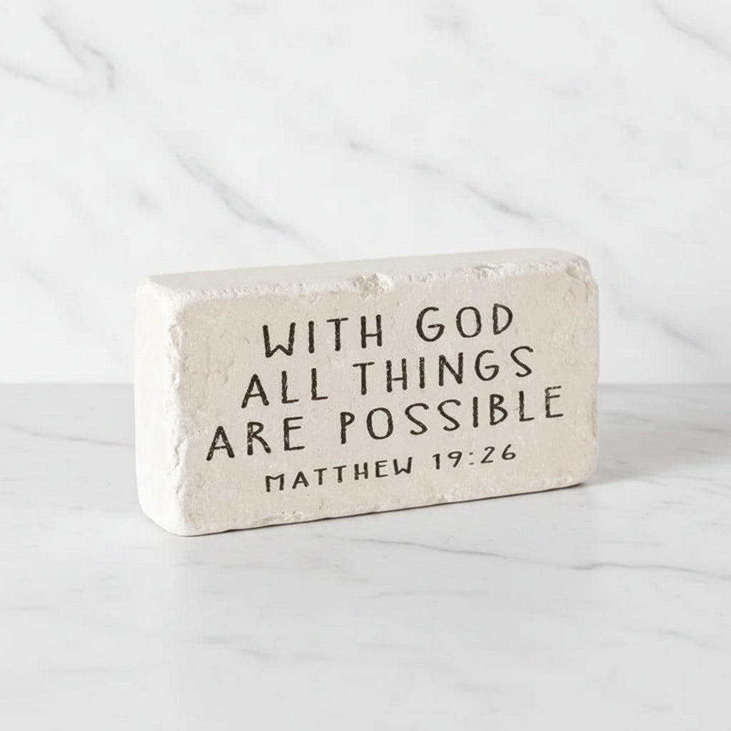 The "Half Block" Scripture Stone Art