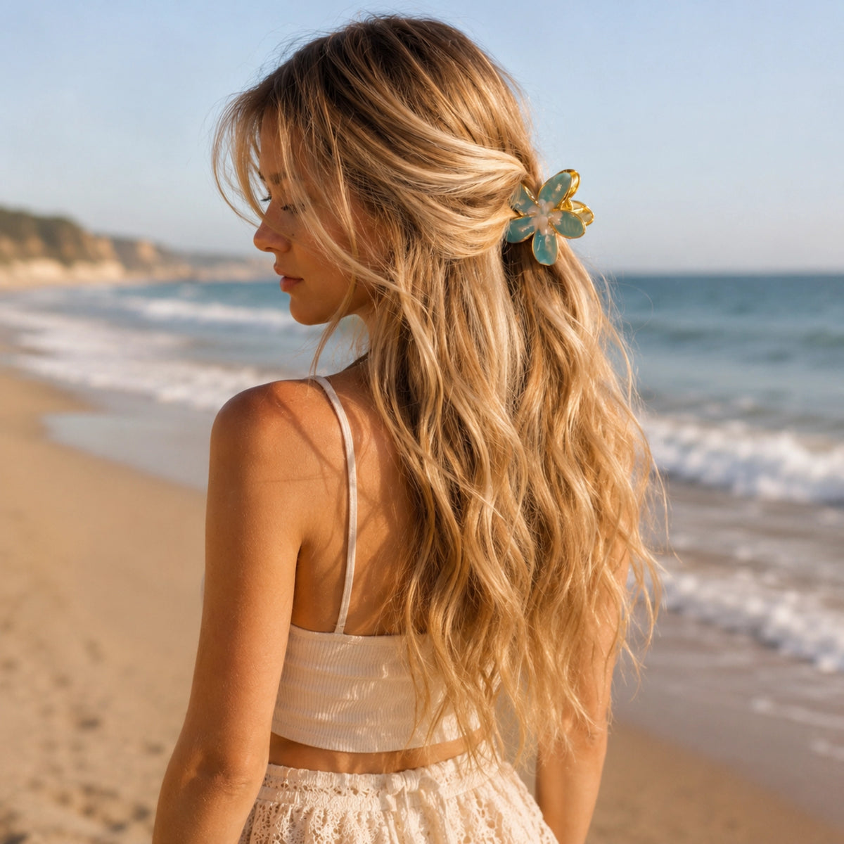 The "Floral Enamel" Hair Clip