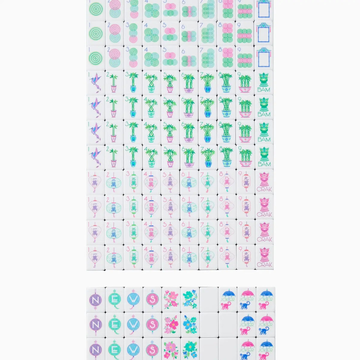 The "Jasmine" Mahjong Tiles by Oh My Mahjong