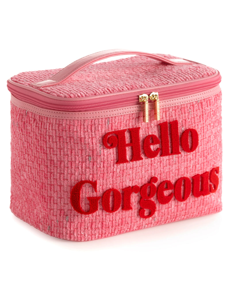 The "Hello Gorgeous" Tweed Cosmetic Case