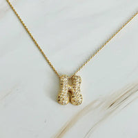 The "Crystal Bubble" Initial Necklace