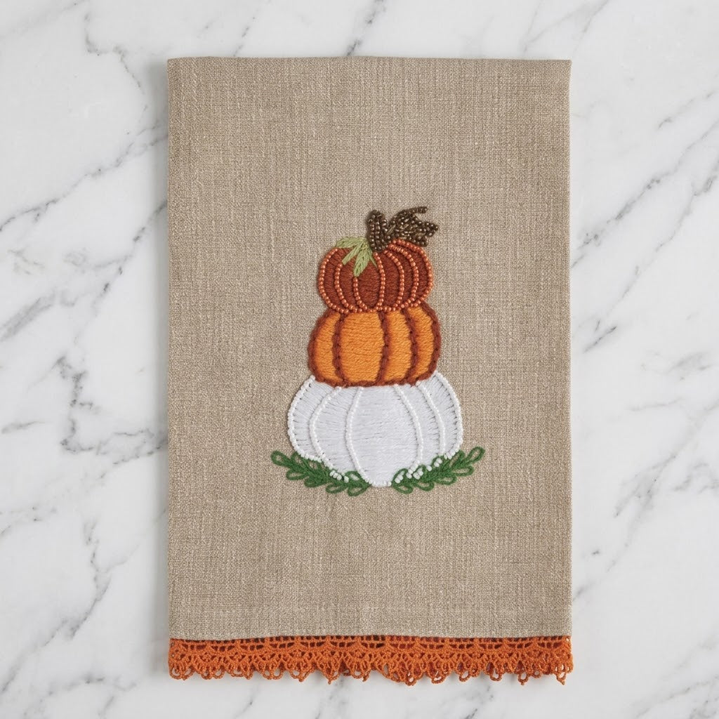 The "Fall" Embroidered Decorative Towel