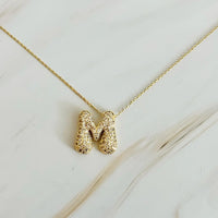 The "Crystal Bubble" Initial Necklace