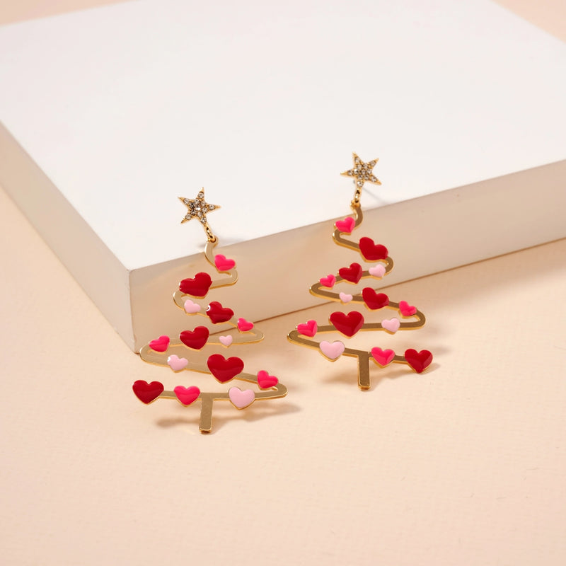 The "Hearts Christmas Tree" Earrings