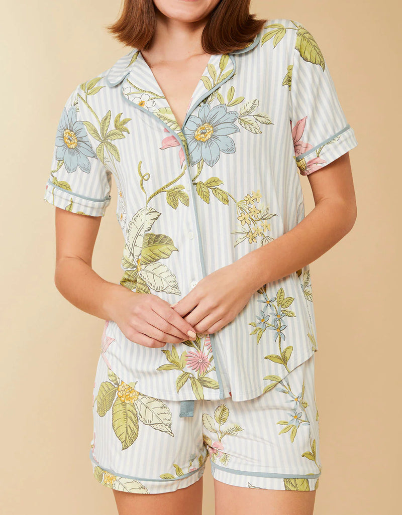 The "Floral Vine Stripe" PJ Set by Spartina 449