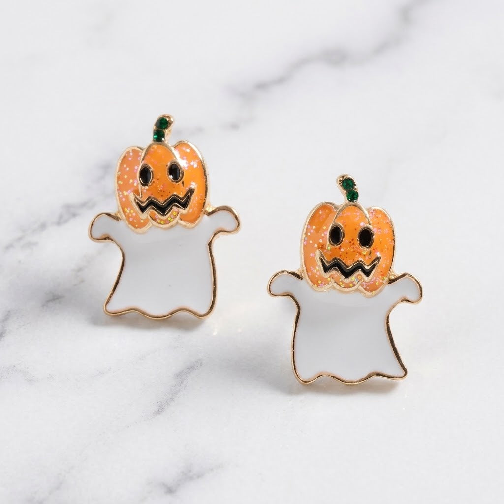 The "Pumpkin Head Ghost" Earrings