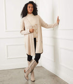The "Oatmeal" Long Sleeve Shirttail Cardigan
