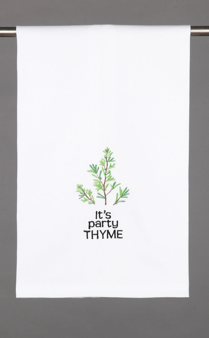 The "It's Party Thyme" Dish Towel