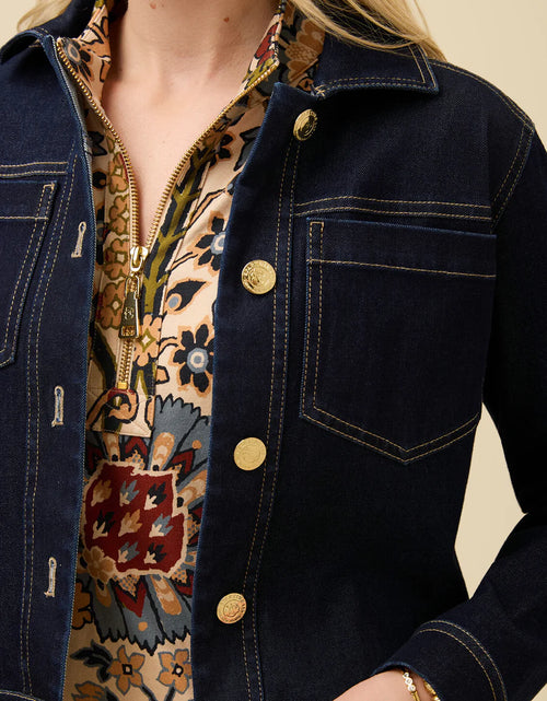 The "Casa Bay Rinse" Knox Denim Jacket by Spartina 449