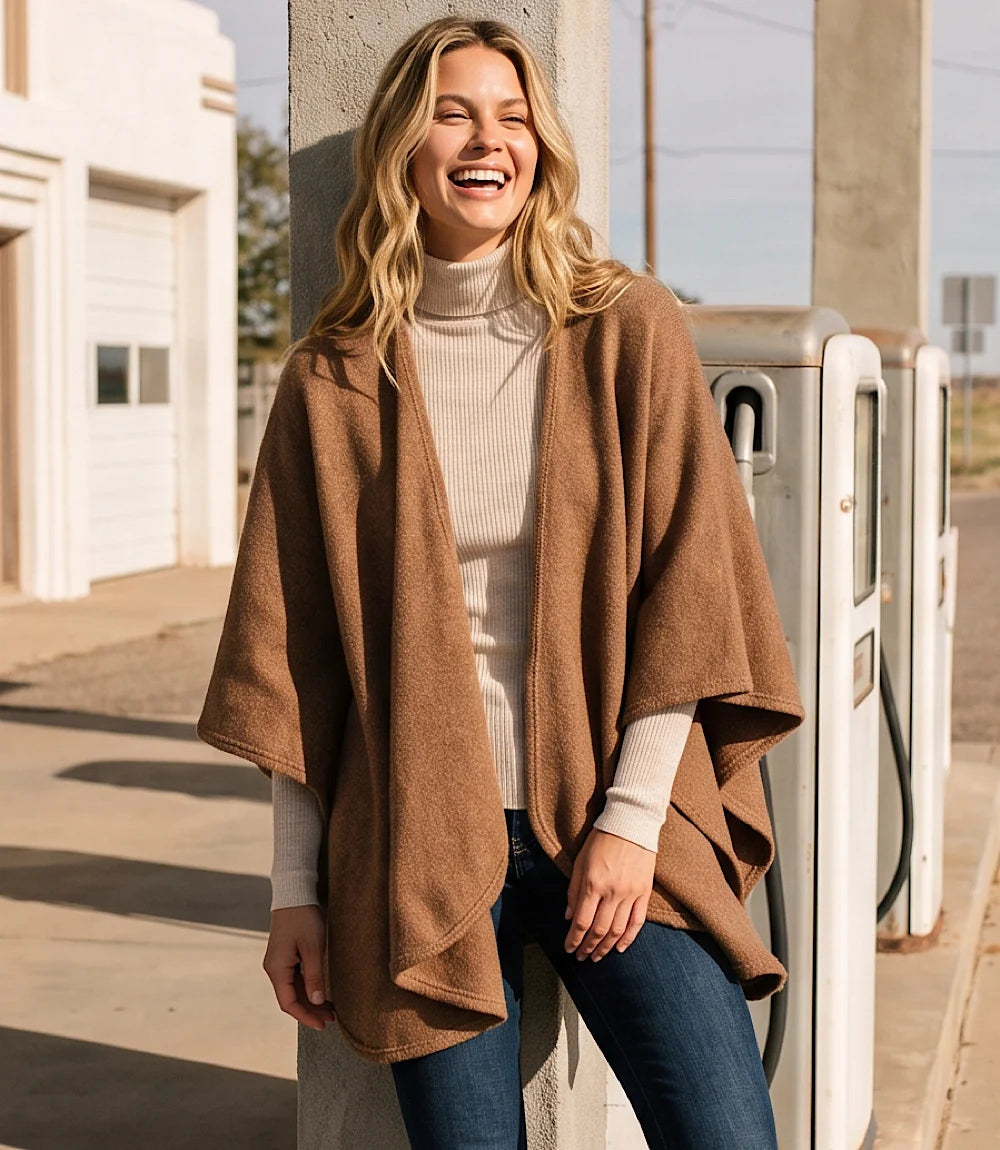 The "Mocha" Shawl Sweater
