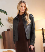 The "Faux Leather" Cropped Jacket