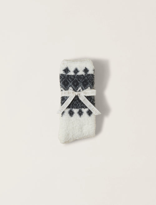 The "CozyChic Fair Isle Socks" by Barefoot Dreams